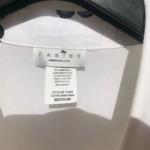 NWT Beachy White Casual Button Down Shirt - Picture 6 of 8